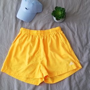 ADIDAS Vintage Bright Yellow Running Shorts